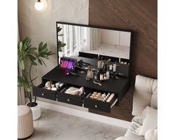DESMIU Hoekbank 272 x 136 cm - 4-Zits Met Dubbele Chaise Longue, Opbergruimte, Bekerhouders En Uitschuifbed - Voor Woonkamer - Linnen Donkergrijs