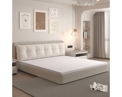 DESMIU Matras 160x200 cm – H3 Gemiddeld Ligcomfort – Afneembare En Wasbare Hoes – Oeko-Tex Gecertificeerd – Schuim – Wit