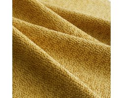 DESMIU U-Bank 366 x 165 cm - Modulair 4-Zits Met 2 Ottomans En Diepe Zitting - Voor Woonkamer En Appartement - Granular Fleece Geel