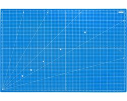 DESQ® Professionele Snijmat - 60 x 90 cm - Dubbelzijdig bedrukt - 5 laags - A1 - Zelfherstellend - Blauw