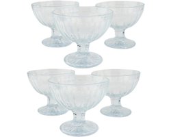 Dessert schaaltjes - Ijscoupe beker - Toetjes serveren - Set van 6 - 200 ml - Transparant