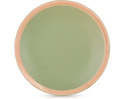 Dessertbord Keramiek Groen ARTHENA GREEN 21 cm - Taart Bordjes - Bord - Ontbijtbord - Borden