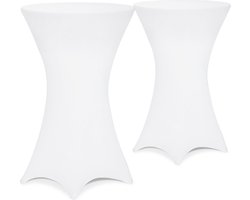 Detex 2x Tafelrok Statafel - Ø 60-65cm 30°C Wasbaar - Wit