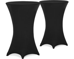 Detex 2x Tafelrok Statafel - Ø80-85cm 30°C Wasbaar – Zwart