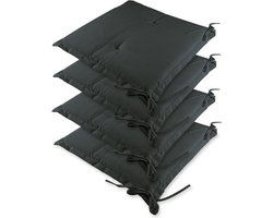 Detex Set van 4 Zitkussen – Waterafstotend 41x37cm - Grijs