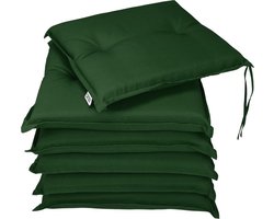 Detex Stoelkussens 6 stuks - Buiten Waterafstotend 43x39x5cm - Groen