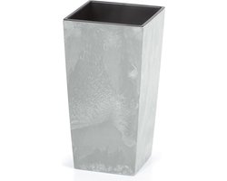 Deuba Bloempot Beton Design 91L Grijs, 40 x 40 x 75 cm