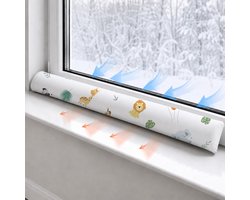 deur isolerend 90 cm - Onderdeur en raam tochtwering decoratief Ideaal voor voordeur ramen en kussen voor kinderkamer Katoen oeko-tex Safari