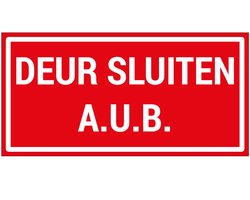 Deur sluiten A.U.B bord - Sign Again - 20 x 10 cm