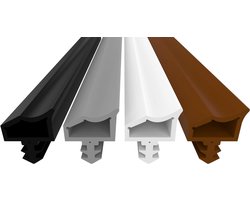 Deurafdichting Tegen Tocht - Tochtstrip Rubber - Energie Besparen - Met Anti-Rek Draad - 4mm Groefbreedte - Grijs