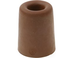 Deurbuffer / deurstopper van rubber - bruin - 50 x 30 mm - deurstop met schroef bevestiging