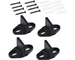 Deurgeleider deurgeleiding - Schuifdeuronderdelen - 4-delige Schuifdeurgeleiders, Deurkalibratiegeleider, Schuifdeur Vloergeleider, Schuurdeuronderkant Geleider voor Kast- en Houtdeuren