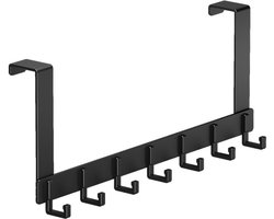 Deurgemonteerde kapstok - Deurhaken van roestvrij staal, flexibel en duurzaam - Multifunctionele haken, ruimtebesparend, geschikt voor het hele huis