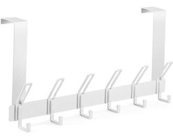Deurhanger met 6 haken voor deur - Aluminium kapstok voor hoeden, tassen en kleding