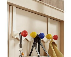 Deurkapstok - Handdoekenrek voor de badkamer - Kapstok voor de hal/slaapkamerdeur - Opbergrek voor aan de deur - Geschikt voor het ophangen van hoeden, sleutels, handdoeken, portemonnees, badjassen, enz. - Ideaal voor entrees en hallen.