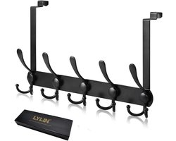 Deurkapstok met 15 haken, roestvrijstalen opbergrek voor jassen en handdoeken