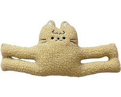 Deurknijpstop - Deurbeschermer - Vingers Beschermen - Zachte Pluche Vulling - 42 cm Lengte - Kleine Grijze Kat