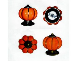Deurknoppen - Keramiek - Vintage Pompoen - Paars - Meubelknoppen - Kastgrepen - Geschikt voor Keukenkasten, Laden - Retro - 4 Stuks Deurknoppen voor Nachtkastjes, Commodes, Kledingkasten