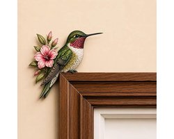 Deurkozijndecoraties - Muurdecoraties - Interieurdecoraties - Wanddecoratie met vogels - Vogelmotieven - Hout - Zelfklevend - Cadeaus voor een housewarming - Unieke decoraties voor woonkamers of slaapkamers - Kolibrie-design