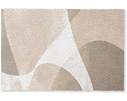 Deurmat 90x60 cm - Droogloopmat Vloeiende vlakken - Harmonieus - Golvend - Mat voor binnen - Schoonloopmat - Deurmatten met print