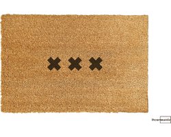 Deurmat Amsterdam - Leuke deurmat - Deurmat kokos - Deurmat 3 kruizen Amsterdam