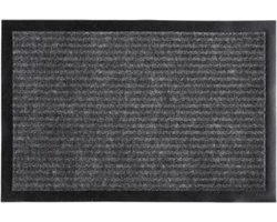 Deurmat Anti-Slip voor binnen - 60x40cm - Rubber/Stof - Zwart - Droogloopmat Antislip