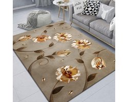 Deurmat - Binnenvloer Tapijt - Vloer Beschermen - Super Absorberend - 100x120cm - Bruin