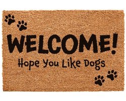 Deurmat Hondenpoot Print - Deurmat Binnen/Buiten - Antislip PVC Achterkant - Natuurlijke Kokosvezel - 60 x 40 cm - Duurzaam en Stijlvol - Welkomstmat