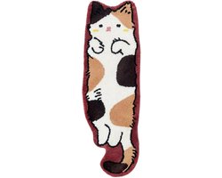Deurmat - Katten Vloerkleed 40x120cm - Driekleur Kat Design - Vloermatras - Handgemaakt & Luxe Badmat - Kat Decoratie voor Woonkamer, Slaapkamer, Kinderkamer & Deurmat