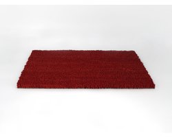 Deurmat Kokos - Deurmat Binnen - Rood - 50 x 80 cm - Antislip rug - Slijtvast