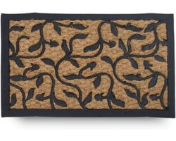 Deurmat Kokosvezel - Entree Tapijt - Vuil Vangen - Antislip Rubberen Onderkant - 40 x 70 cm - Takken met bladeren