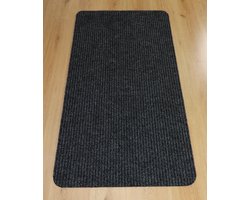 Deurmat - Loper - Schraapmat - Ribbel - zwart - antraciet - 70x140cm - antislip