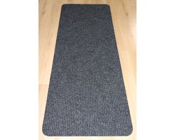 Deurmat / Loper Schraapmat Ribbel zwart antraciet 70x180cm antislip