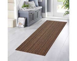 Deurmat Loper - Smalle Tapijten - Vuil Vangen - Antislip Achterkant - 120 x 170 cm - Bruin