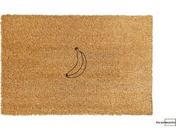 Deurmat met banaan - Bananen deurmat - Deurmat kokos - Deurmat met fruit - Droogloopmat - Deurmat buiten - Deurmat binnen - Banaan