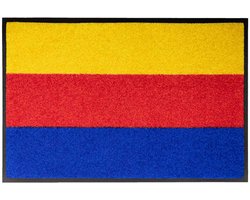 Deurmat Noord Holland 40cm x 60cm - Antislip - Geschikt voor wasmachine - Kleurecht - Geen schadelijke weekmakers - Gemaakt in Europa - Noord Hollandse vlag
