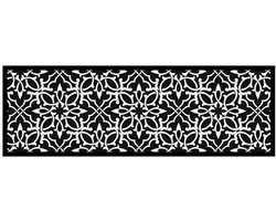 Deurmat Ornament Pattern antraciet - 50x150 cm