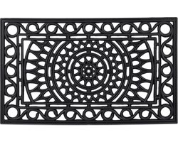 deurmat rubber - 45 x 75 cm - gang en hal - antislip - ornamenten - binnen en buiten