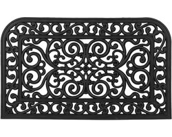 deurmat rubber - 45 x 75 cm - gang en hal - antislip - rechthoekig - binnen en buiten