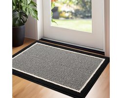 Deurmat - Schoonloopmat binnen - droogloopmat binnen - vloermatten voor binnen - antislip en wasbaar - voor binnen of buiten - 60x90cm - Voor Voordeur - Gang - Entree - houdt stof effectief tegen van de vloer binnenshuis.