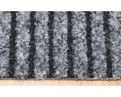 Deurmat - Schraapmat - Ribbel - grijs - 90x120cm - antislip