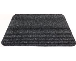 Deurmat - Schraapmat - Ribbel - zwart - antraciet - 50x70cm - antislip