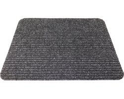 Deurmat - Schraapmat - Ribbel - zwart - antraciet - 60x80cm - antislip