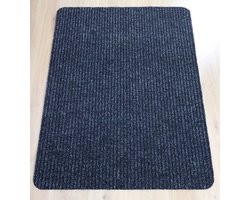 Deurmat - Schraapmat - Ribbel - zwart - antraciet - 90x120cm - antislip
