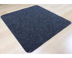 Deurmat - Schraapmat - Ribbel - zwart - antraciet - 90x90cm - antislip