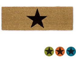 deurmat smal ster - 1,5 x 75 x 25 cm - kokos - pvc - antislip
