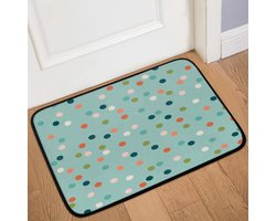 Deurmat Stippen - Entree tapijt vloermat - Voorkomt vuil - Antislip onderkant - 406 x 508 cm - Kleurrijk