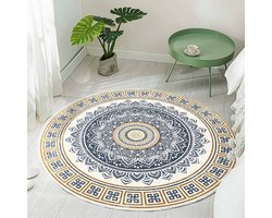 Deurmat-Tapijt-Rond-Zacht-Pluche-Tapijt-Antislip-Wasbaar-Rond-60CM