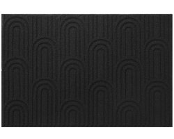 Deurmat - Tapijt - tapijt woonkamer - Binnendeurmat - Absorberende en antislip deurmat - Polypropyleenvezel - Zwart - 60x90cm