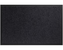 Deurmat Twister zwart 60x90cm - 7 kleuren - 5 maten - wasbaar Vinyl